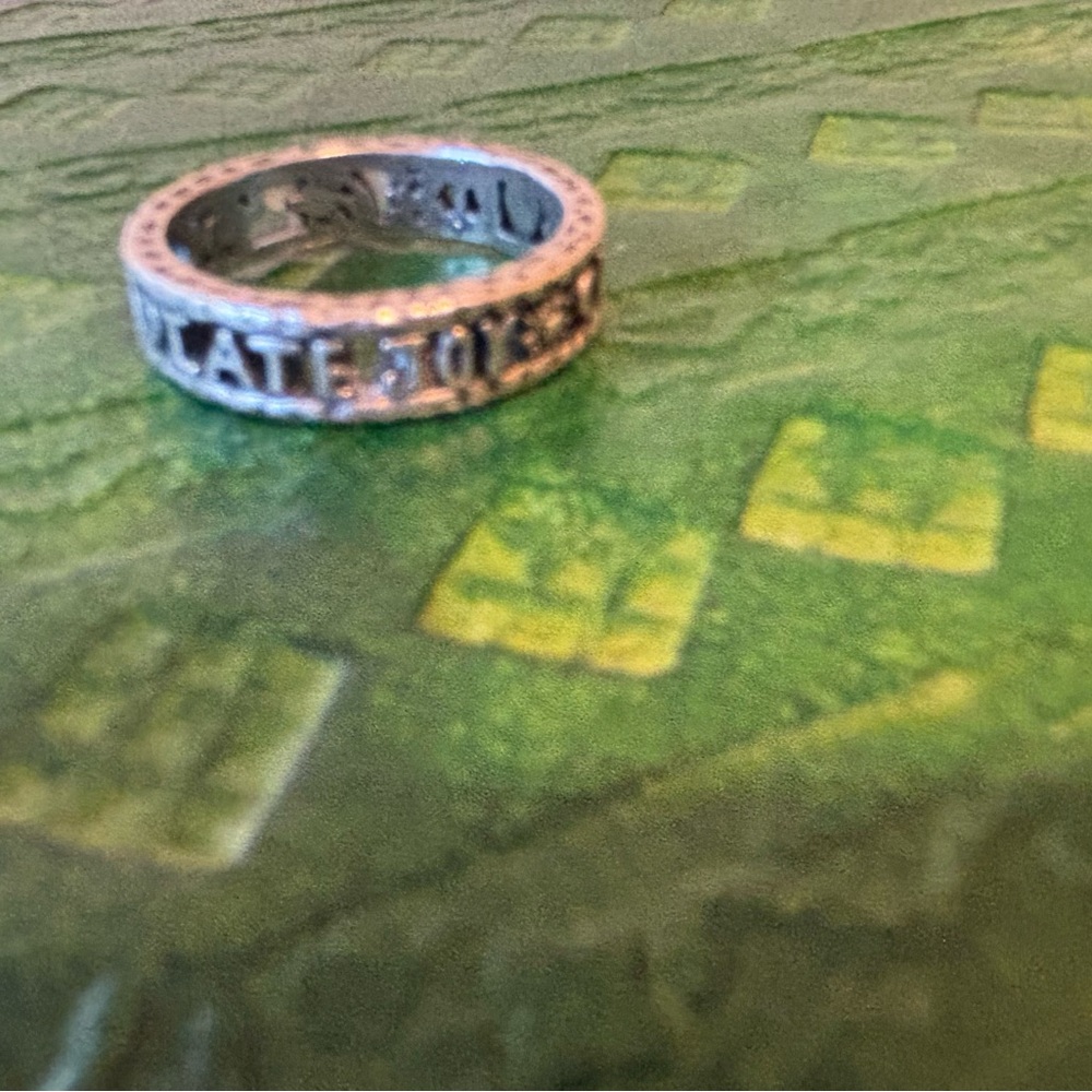 Jes Maharry Sterling Silver Ring – Size 6.5–7 – Inspirational Design